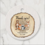 Rustic woodland animals forest friends birthday favour tags<br><div class="desc">For more advanced customisation of this design,  simply select the "Customise It" button above!</div>
