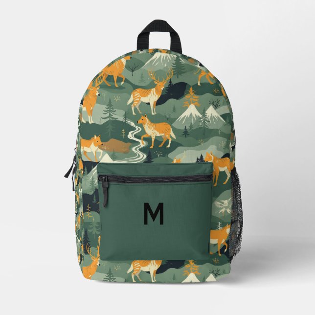 Rustic Woodland Animals Mountain Forest Backpack - (Front)