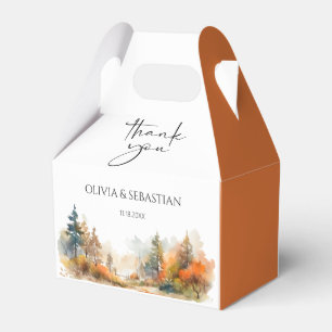 Rustic Woodland Autumn Forest Wedding Favour Box