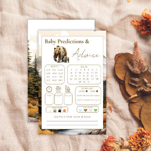 Rustic Woodland Baby Predictions and Advice Shower