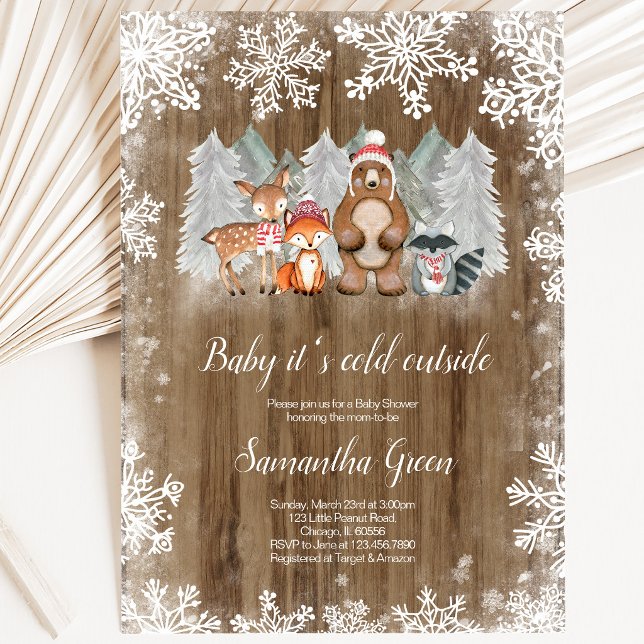 Rustic Woodland Baby Shower Invitation (Creator Uploaded)
