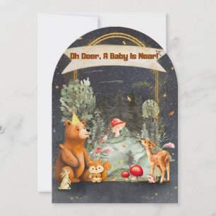 Rustic Woodland Baby Shower Invitation
