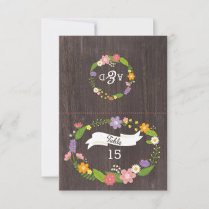 Rustic Woodland Bohemian Floral Wreath Wedding