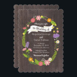 Rustic Woodland Bohemian Floral Wreath Wedding Invitation<br><div class="desc">A rustic wedding invitation suite featuring a fairytale-like floral wreath comprised of colourful woodland flora. The laid-back bohemian vibe makes this design an excellent choice for outdoor garden weddings.</div>