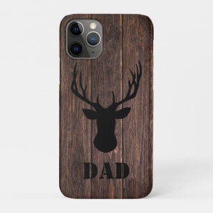 Rustic Woodland Buck Wood Pattern Dad Case-Mate iPhone Case