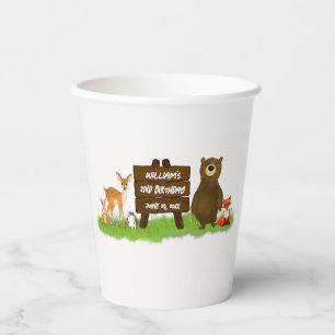 Rustic Woodland Calling Forest Animals Birthday  Paper Cups