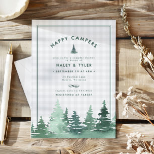 Rustic Woodland Camping Adventure Couples Shower