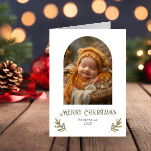 Rustic Woodland Christmas Folded Holiday Card