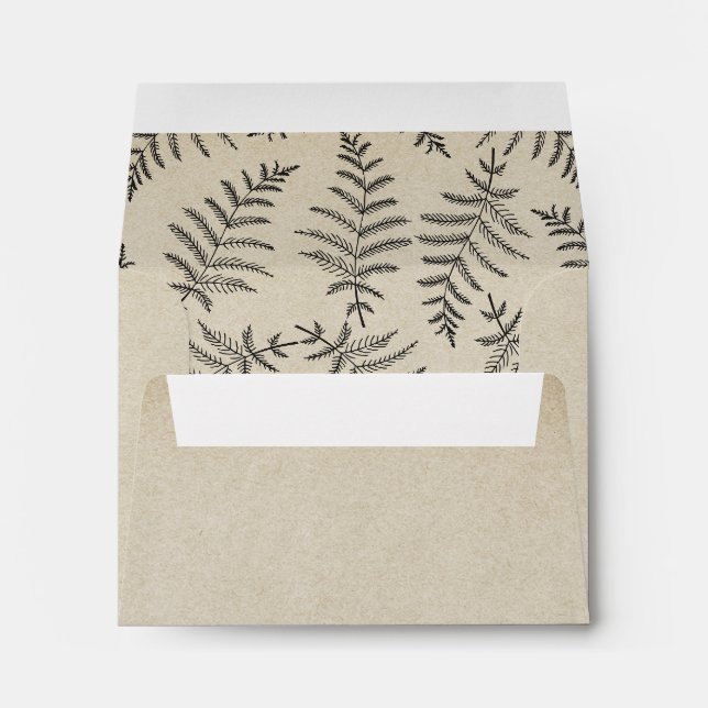 Rustic Woodland Countryside Wedding RSVP Envelope (Back (Bottom))