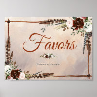 Rustic Woodland Feathers and Floral Bloom