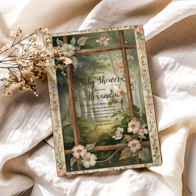 Rustic Woodland Forest Baby Shower Invitation (Creator Uploaded)