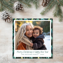 Rustic Woodland Holiday Photo Card