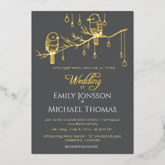 Rustic Woodland Love Birds Romantic Wedding