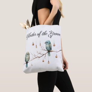Rustic Woodland Love Birds  Romantic Wedding  Tote Bag