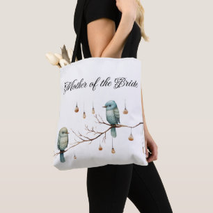 Rustic Woodland Love Birds Romantic Wedding Tote Bag