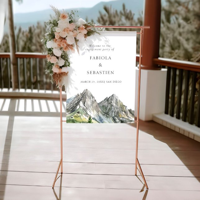 Rustic Woodland Mountain Forest engagement welcome Poster (Creator Uploaded)