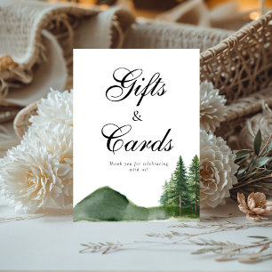 Rustic Woodland Mountain Forest  Gifts & Card Sign