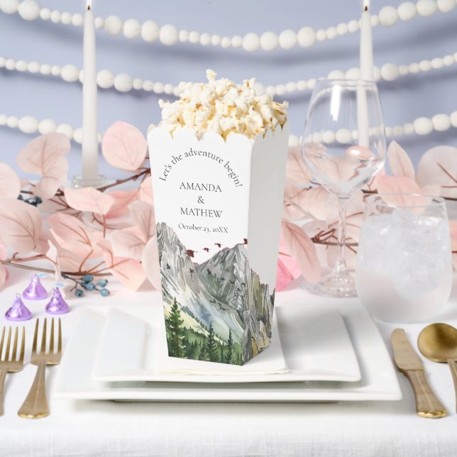 Rustic Woodland Mountain Forest Pine Wedding Favour Box (Wedding)