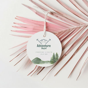 Rustic Woodland Mountain Forest Pine Wedding Favour Tags