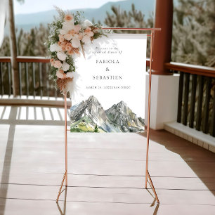 Rustic Woodland Mountain Forest Rehearsal Welcome Poster
