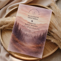 Rustic Woodland Mountain Scene Wedding