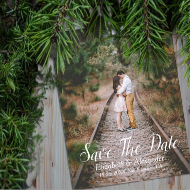 Rustic Woodland Save The Date Announcement Postcard (Creator Uploaded)
