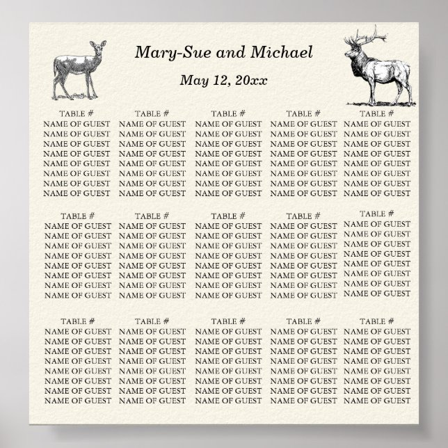 Rustic Woodland Seating Arrangement Poster (Front)