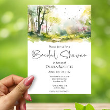 Rustic Woodland Spring Forest Bridal Shower