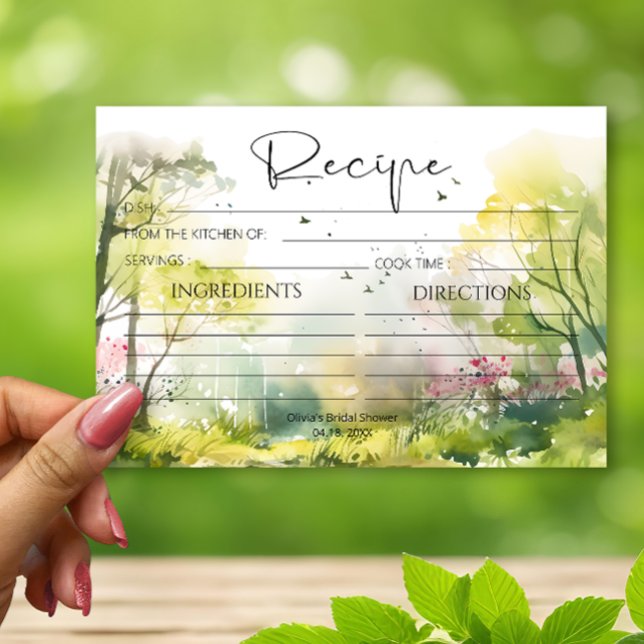 Rustic Woodland Spring Recipe Card (Creator Uploaded)