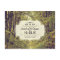 Rustic woodland trees path save the date postcards