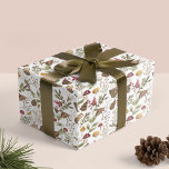 Rustic Woodland Watercolor Woodsy Mushroom Forest Wrapping Paper<br><div class="desc">Embrace the whimsy of the season with our enchanting watercolor woodland woodsy mushroom green Christmas paper wrapping paper! It's the perfect way to wrap your gifts with a little artistic magic this holiday season. Our whimsical and charming design is bursting with our hand-painted watercolor mushrooms, winter greenery, and berries. Spread...</div>