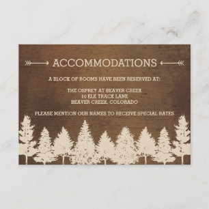 Rustic Woodland Wedding Enclosure Cards