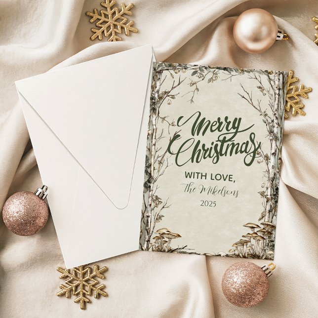 Rustic Woodland Winter Christmas Holiday Card (Creator Uploaded)