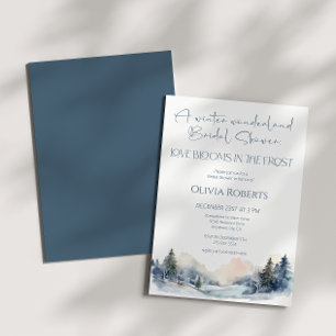 Rustic Woodland Winter Forest Bridal Shower Invitation