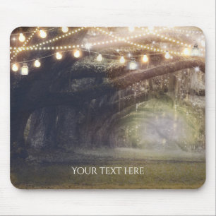 Rustic Woods Enchanted Forest & Lights Elegant Mouse Pad