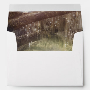 Rustic Woods Enchanted Forest & Lights Wedding Envelopes