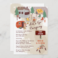 Rustic Woodsy Lets Go Camping 21st Birthday Party