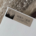 Rustic Woodsy Mountain Wedding<br><div class="desc">These rustic woodsy mountain wedding return address labels are perfect for a woodland wedding. The nature inspired design features the silhouette of a pine tree forest and mountains on faux kraft paper. Purchase the return address label size for your wedding invitations, and the address label size for your RSVP envelopes....</div>