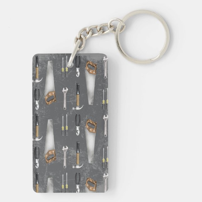 Rustic Workman Tools  Key Ring (Back)