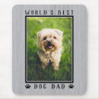 Rustic World's Best Dog Dad Paw Prints Photo