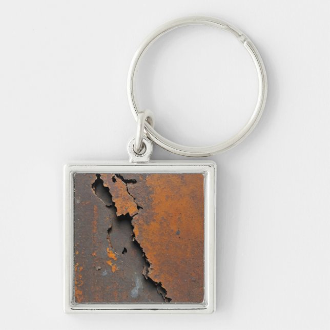 Rustic 'Worn' Metal Keychain  (Front)