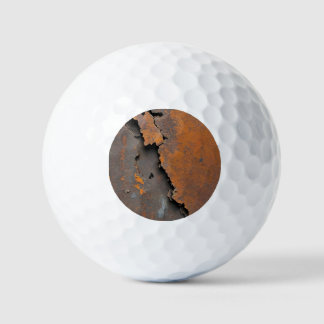 Rustic 'Worn' Metal Keychain  Golf Balls