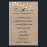 Rustic would she rather bridal shower game flyer<br><div class="desc">Enjoy your bridal shower with these simple and cute games. Check out our collection for more bridal shower games in the same style. Please note that these games are not editable.</div>