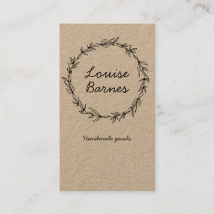 Rustic wreath business card