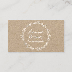 Rustic wreath business card