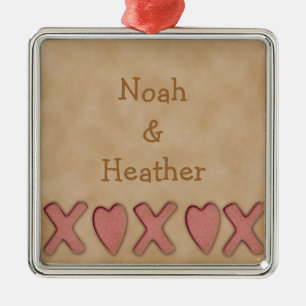 Rustic XOXO Metal Tree Decoration