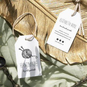 Rustic Yarn Handmade Knitting Crafting Kraft Tags