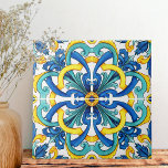 Rustic Yellow And Blue Mediterranean Tile<br><div class="desc">Rustic Yellow And Blue Mediterranean Ceramic Tile</div>