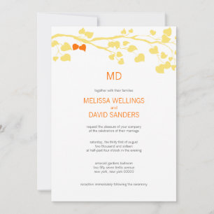 Rustic Yellow And Orange Fall Wedding Template