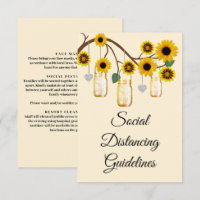 Rustic Yellow Flowers Mason Jar Safety Measures